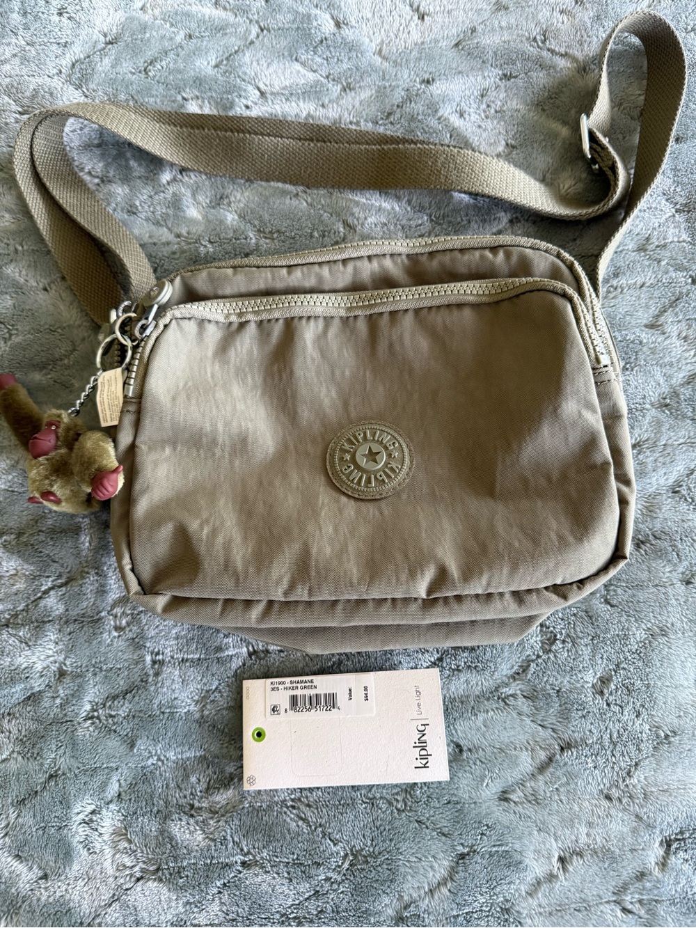 NWT Kipling Shamane Crossbody Bag in Hiker Green